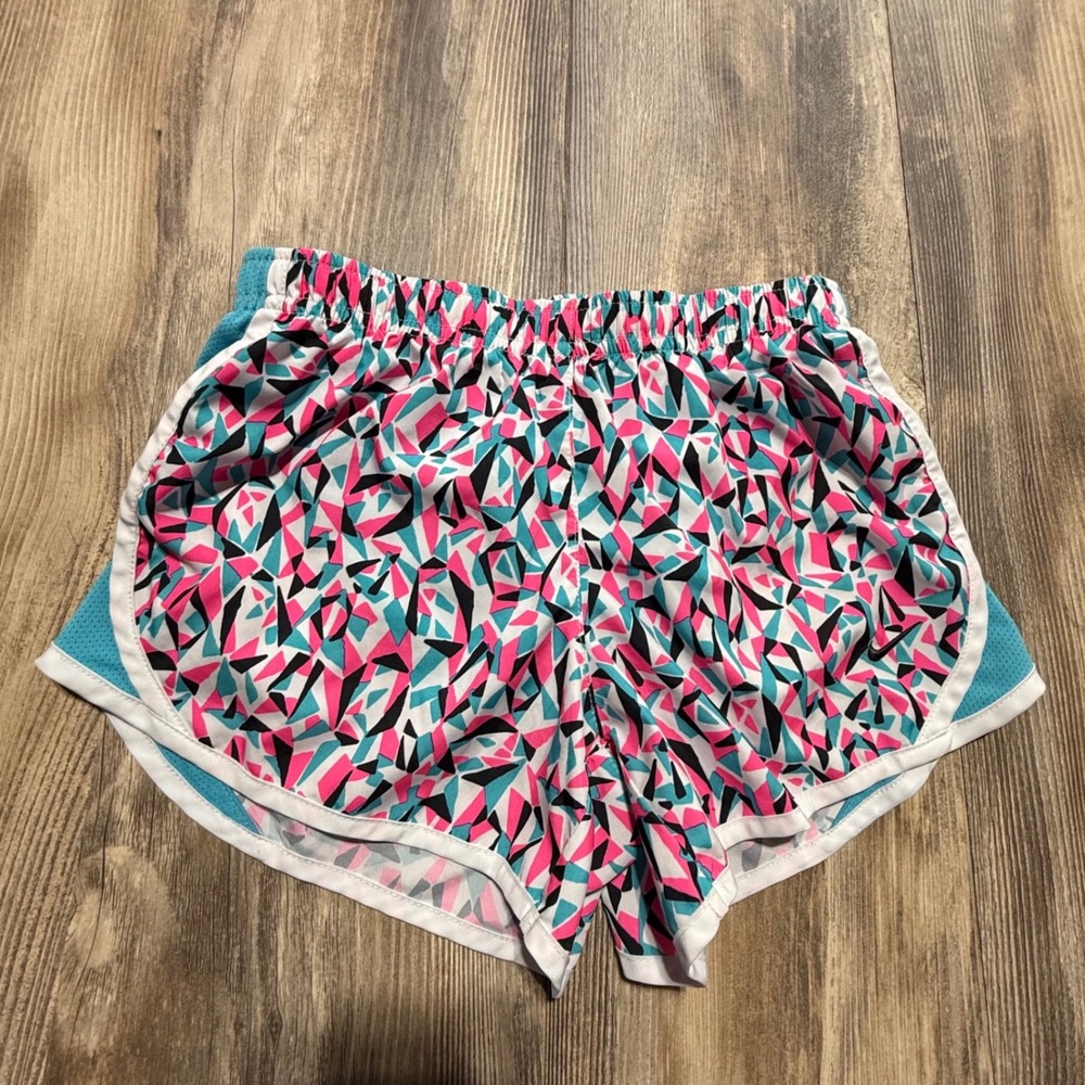 Nike Running Shorts Pink Teal Geometric Playwear
